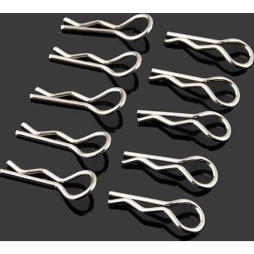 100PCS Stainless Body Shell Clip Pin For HSP RC 1/10 1/8 Car Buggy Truck Spare Parts Buggy HSP Traxxas Vehicles Car Shell Latch