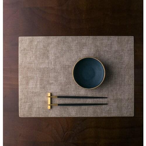 2pcs PU Placemats Europe Style Creative Waterproof Rectangle Leather Heat Resistant Pads Dinner Dish Plates/Bolws Mats Tableware