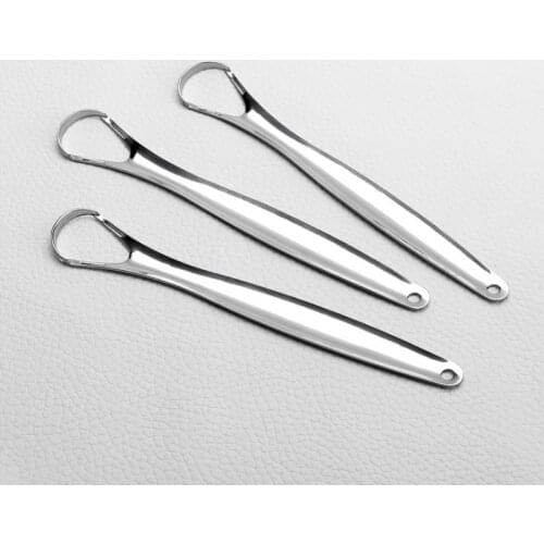 2 pcs Stainless Steel Tongue Cleaner Scraper Oral Care Bad Breath Sweeper Health Tool For Oral Hygiene Health