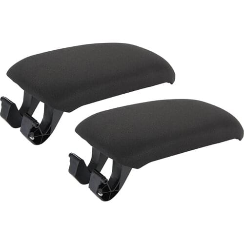 2x Leather Armrest Center Console Lid Cover Base for Audi A3 2003-2013 Black