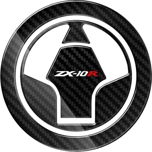 3D Carbon-look Motorcycle Fuel Gas Cap Protector Decals Case for Kawasaki Ninja ZX-10R ZX10R 2006-2015