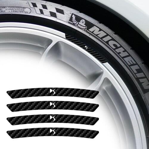 4pcs/set Car stickers exterior parts car products stickers rim stripes For DS DS3 DS4 DS5 VW golf 6 motion bmw e60 peugeot 206
