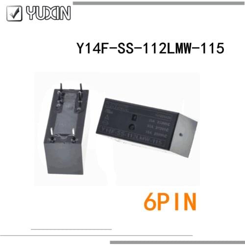 5PCS/LOT 100%Original&New Relay Y14F-SS-112LMW-115 SZ-S-112DM HF115F-012-1HS Y14F SS 112LMW 115 6PIN 12VDC