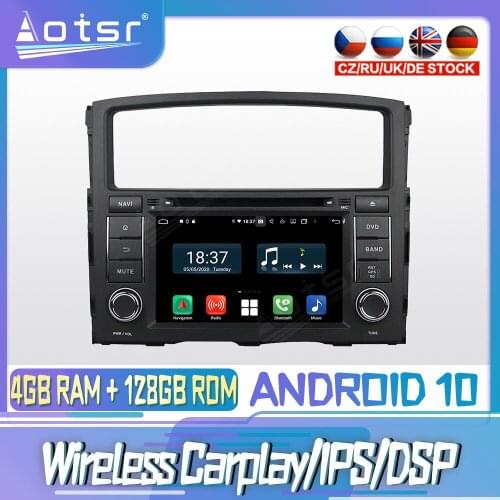 Android 10 PX6 128G For MITSUBISHI PAJERO 2006 - 2012 DVD GPS Navigation Auto Radio Stereo Video Multimedia Player HeadUnit 2din