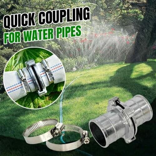 Quick Coupling For Water Pipes Aluminum Pipe Fitting Hose Quick Connector With Clamp Fire Hose Agricultural Irrigation Accessory
