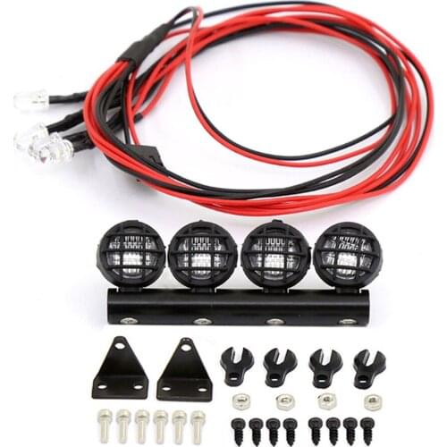 Luggage Rack Spotlight Carrier Roof Light Headlights DIY Accessories Upgrade Parts for RC Car 1:18/1:24 WPL