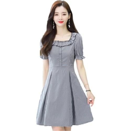 Модные платья в клетку JQNZHNL China At AliExpress