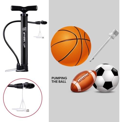 WHEEL UP 120psi Pump Bicycle Tire Air Inflator for American/Presta Valve Mini Portable Aluminum Alloy Bike Pump Air Pump