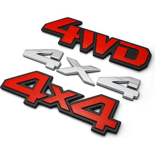 1Pcs 3D Metal Car Sticker 4WD 4X4 Emblem Badge Decorative Accessories For Jeep Cherokee Compass Patriot Renegade Rubicon