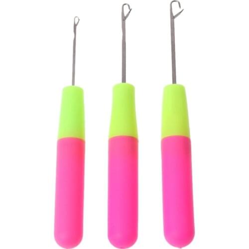 OTTDTY 3PCS Crochet Hook Latch Lock Needle Tool Rug Making Knitting Interlock DIY Tool