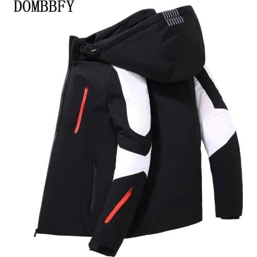 Winter Down Parkas Coats Men Casual Slim Snow White Duck Down Jacket Male Overcoat Thick Warm Windbreaker Hooded Skiing Jackets