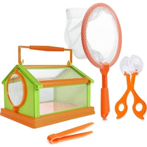 Insect science educational toys viewer Portable DIY children outdoor insects cage Bug box Butterfly Habitat