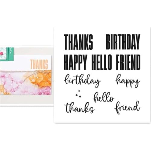 Greeting Clear Stamps And Cutting Dies For Scrapbooking Decoration Embossed Paper Card Craft Handmade Knife Die New Arrival 2021