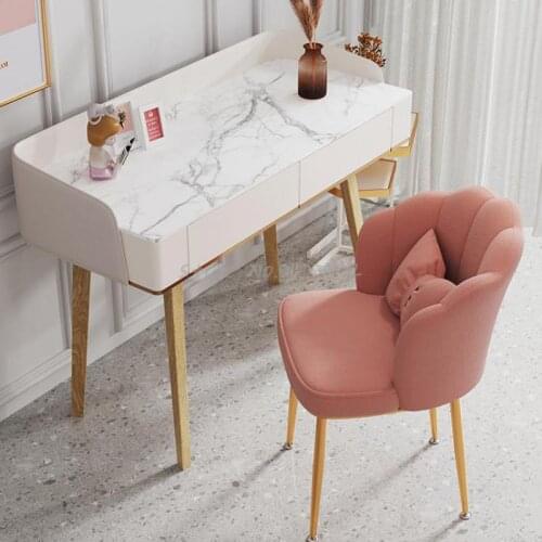 Nordic chair backrest bedroom home ins light luxury desk stool makeup simple modern nail net red dining chair