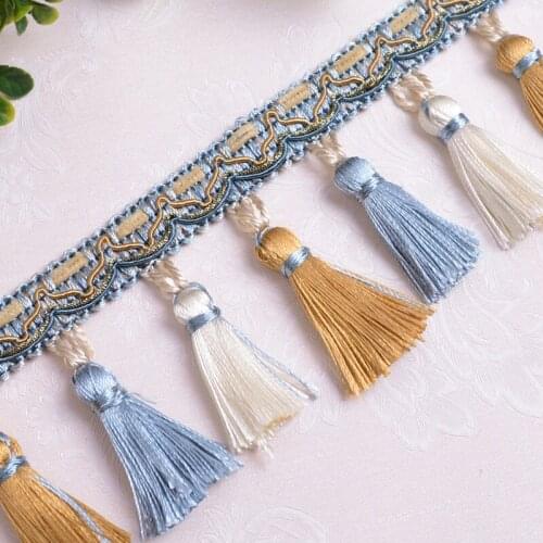 11 Yards/lot 7cm Wide Curtains Lace Fringe Key Tassel Diy Stage Clothes Accessories Decoration Curtain Lace Ribbon
