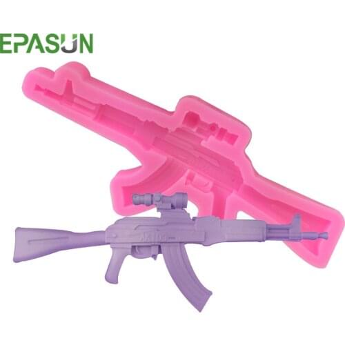 EPASUN 3D Silicone Mold Soap Form Gun Shape DIY Making Mold Fondant Sugarcraft Polymer Clay DIY Mould Decorating Tools