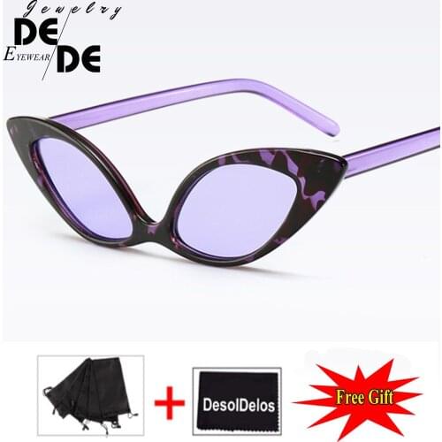 Brand Small Sunglasses Women 2019 Cool Brand Designer Trendy Sun Glasses Retro Cat Eye Sunglass Fashion Party Glasses
