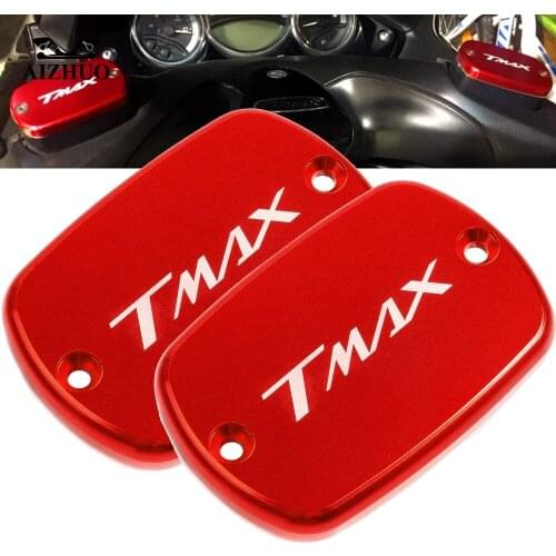 TMAX T MAX T-MAX 530 500 Motorcycle Brake Fluid Fuel Reservoir Tank Cap Cover For YAMAHA TMAX 530 2012-2018 TMAX500 2008-2011