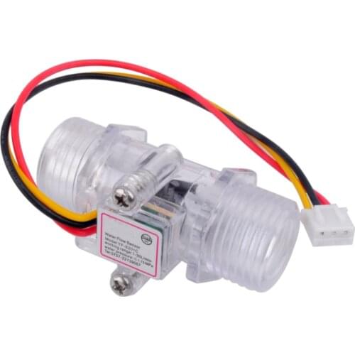 YF-S201C G1/2" Water Flow Sensor Meter Fluid Hall Sensor Flowmeter Counter 1-30L/min Transparent