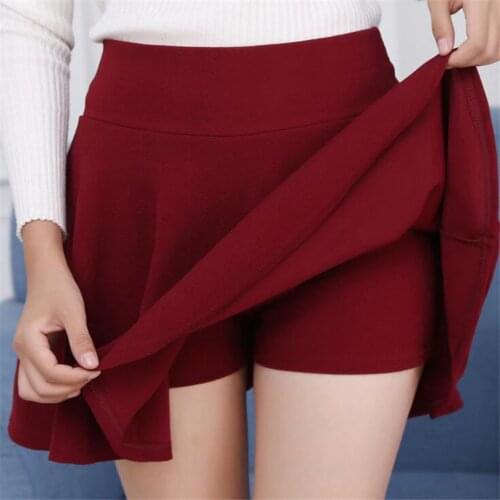 CUHAKCI Sexy Summer Fashion Lady Short Skater Elastic Female Pleated Skirt Women Mini Bottoms Girl
