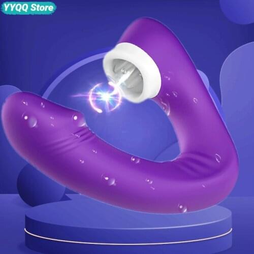 Female Dildo Vibrator Vaginal Massager Tongue Licking Clitoris Stimulation Oral Sex Masturbation Adult Erotic Women Sex Toys 18