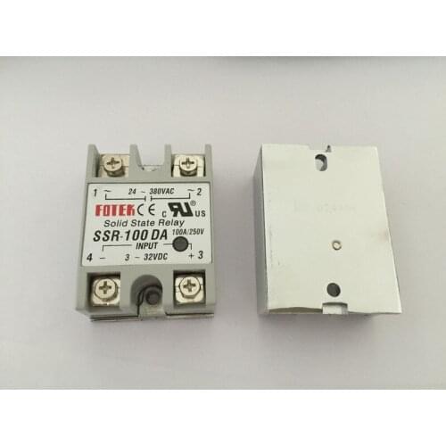10PCS SSR100DA SSR-100DA Manufacturer 100A ssr relay,input 3-32VDC output 24-380VAC