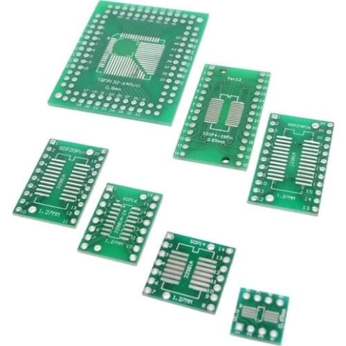 35pcs/lot PCB Board diy Kit SMD Turn to DIP Adapter Converter Plate SOP MSOP SSOP TSSOP SOT23 8 10 14 16 20 24 28 SMT To DIP