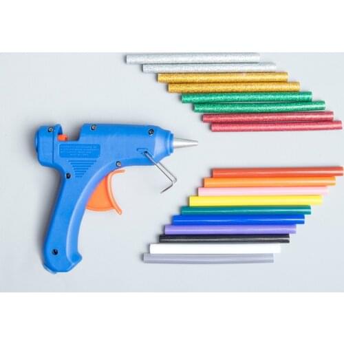 50pcs Special Hot Melt Glue Stick For Glue Gun Transparent,Colour,Flash,Luminous,Gold And Silver,Rose gold,Black φ7mm*200mm