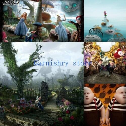 5D DIY Diamond Painting Disney Alice In Wonderland Diamond Embroidery Full Mosaic Cross Stitch Kits Home Decor Gift