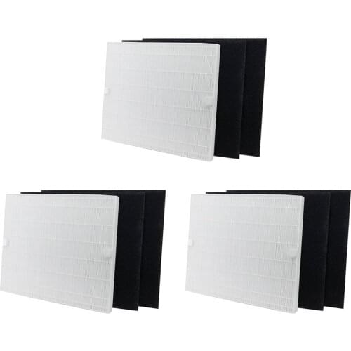 9 Pieces Air Cleaner HEPA Filters & Carbon Filters Parts for Coway AP-1512HH HEPA Carbon Filter