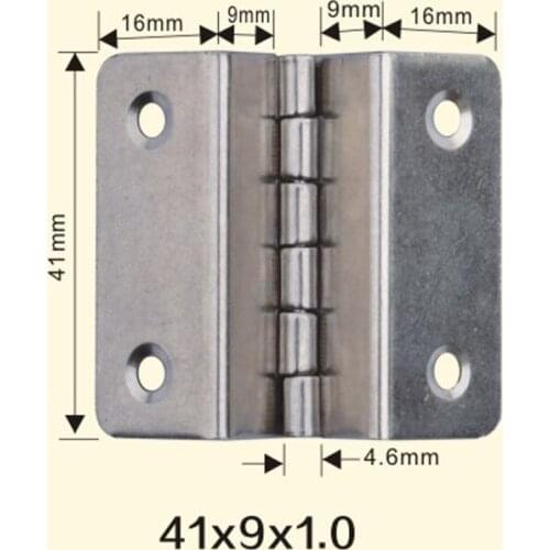 Freeshipping 41*9*1mm Iron Metal Hinge Sewing Machine Folding Table Furniture Flip Tray Hinges Big Door Hinges