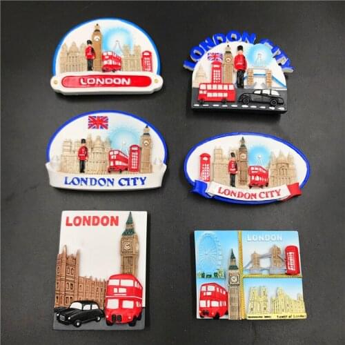 British London refrigerator stickers London Bridge Big Ben souvenir Ferris wheel cute cartoon message stickers fridge magnet
