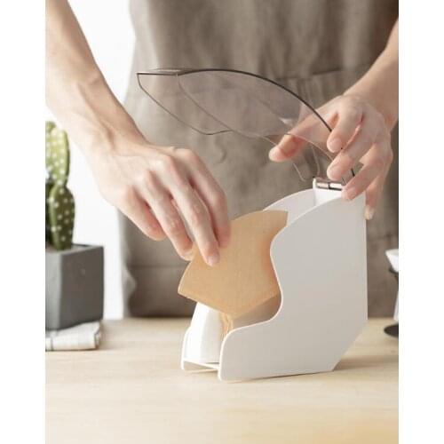 CAFEDE KONA Filter carton Filter paper holder Coffee shop V60 filter paper fan filter paper dust box Black filter carton CK9054