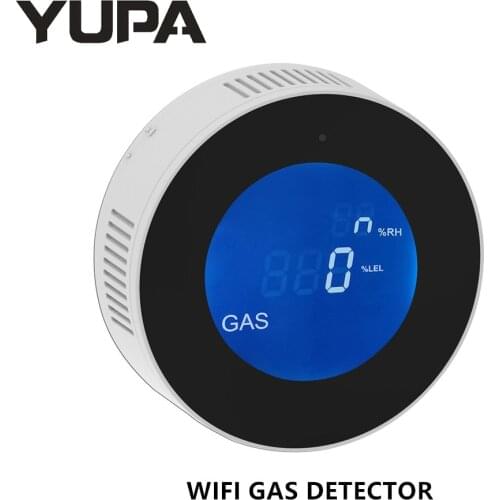 YAOSE PA-210W WiFi Gas Detector alarm Natural Combustible LPG gas leak Sensor For home smokehouse garden Security Alarm Sensor