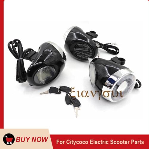 Angel Eyes Bluetooth Headlight Flying Tiger Headlight Lighting Spotlight High Beam LCD Screen For Citycoco Electric Scooter