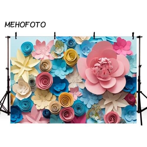 MEHOFOTO Paper Flower Photography Backdrops Newborn Baby Photo Shoot Background for Photographic Studio Props