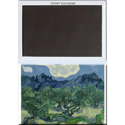 Famous painting of Vincent Van Gogh Olive trees 22465 , fridge magnet Souvenirs of Worldwide Tourist;fridge magnet gift