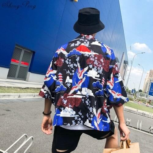 Kimono cardigan men traditional japanese kimonos yukata men shirt japan kimono men summer fashion japan clothes G008