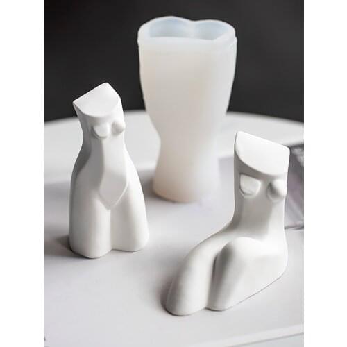 Creative 3D Art Human Body Silicone Mold DIY Handmade Aromatherapy Candle Plaster Decoration Mold Silicone Mold