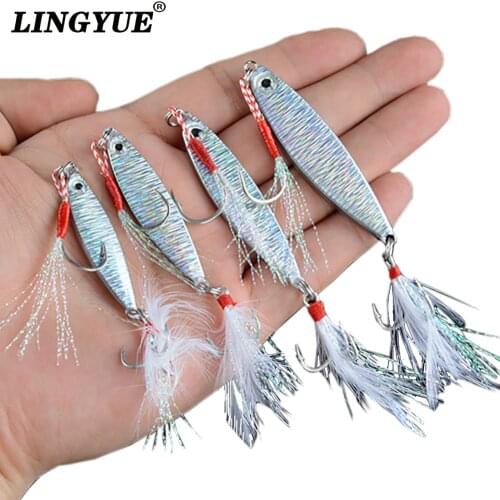 LINGYUE SPINDLE Casting Metal Jig 7g 10g 15g 20g Shore Cast Jigging Spoon Sea Bass Fishing Lure Artificial Bait Spinning Tackle