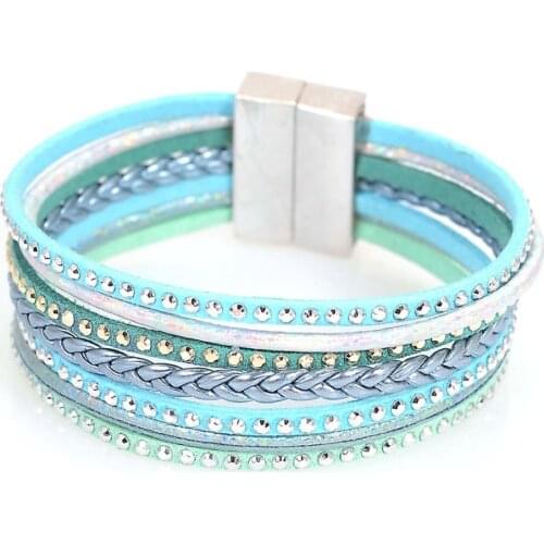 Miasol Magnetic Bracelet Brazilian Magnetic wrap Bracelet multilayer bracelet with magnetic clasp,spring color bracelets B1445