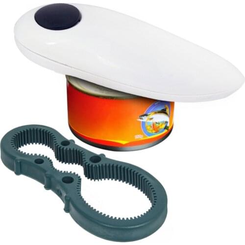 Mini Convenient One Touch Automatic Electric Can Tin Bottle Opener Hands Free Jar Can Tin Opener Safe