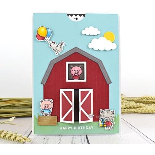 Mmao Crafts Metal Steel Cutting Dies New Farm barn decoration Stencil For DIY Scrapbooking Paper/photo Cards Embossing Dies