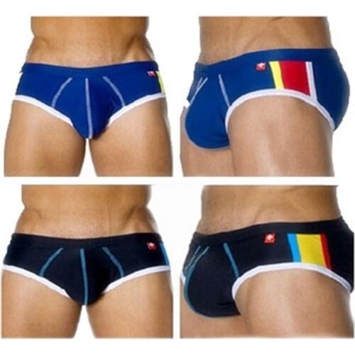 Fashion mens triangular swimming trunks sexy swimming suit fine nylon shorts personality swimming trunks type men