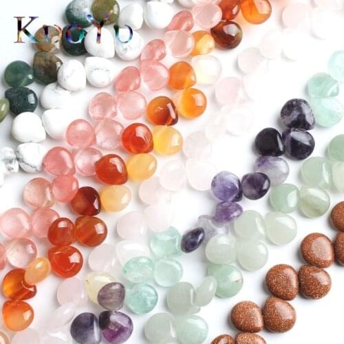 Natural Water Drop Shape Quartz Jades Agates Stone Beads For Jewelry Making DIY Bracelet Accessories 10*12mm 32pcs