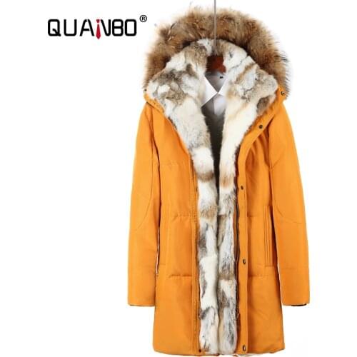 2019 Winter New Mens Women Down Jacket Casual Warm Hooded Down Coats Luxury High Quality Fur Collar Thick Long Down Jacket