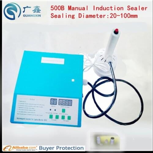 New 500B Hand held induction sealer,manual aluminium foil induction sealing machine( Sealing diameter 20-100mm)