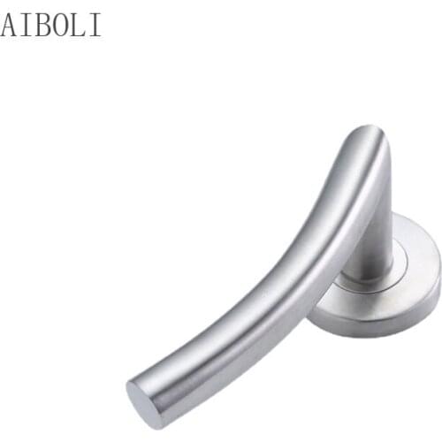 Single Tongue Split Lock 304 Stainless Steel Simple Solid Handle Split Handle Anti-theft Door Handle