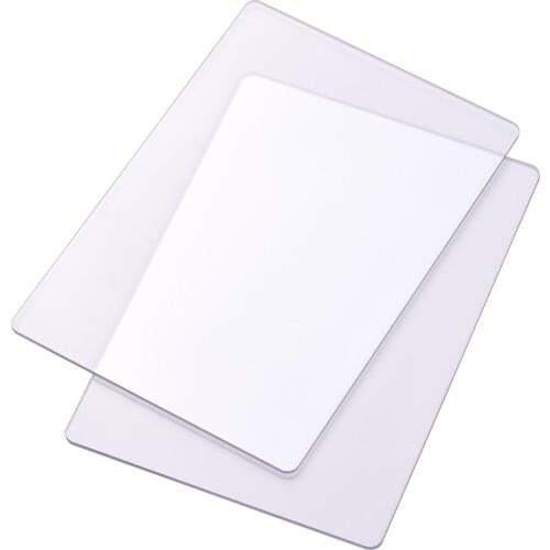 2pcs Transparent Cutting Pad Accessory Durable PC Material Plate 3mm Thickness Replacement Pad for Die Cutting Scrapbooking