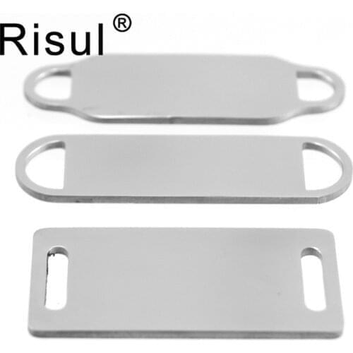 100% Stainless Steel Plate For Engraving Bar Connector Blank Metal Plate For Bracelet Print Wholesale 10pcs